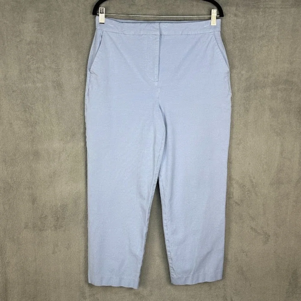 Boden Pants Womens 10R Blue Bi-stretch Tapered Ankle Trouser Stretch Career